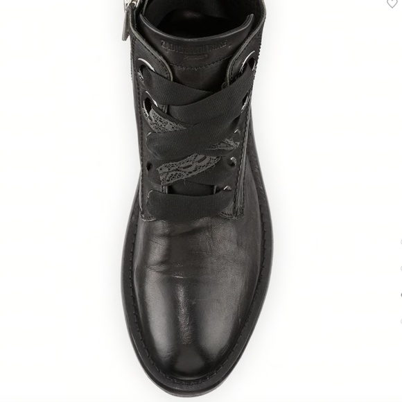 Zadig & Voltaire Laureen Roma High-Top Boots sz 7 in BLACK - Picture 6 of 10